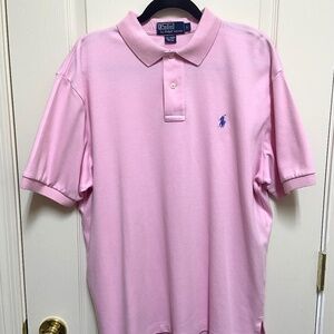 Polo Ralph Lauren Pink Classic Fit Polo Shirt L Vintage Preppy Old Money Golf